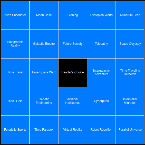 Themed Bingo Card with Customized CSS